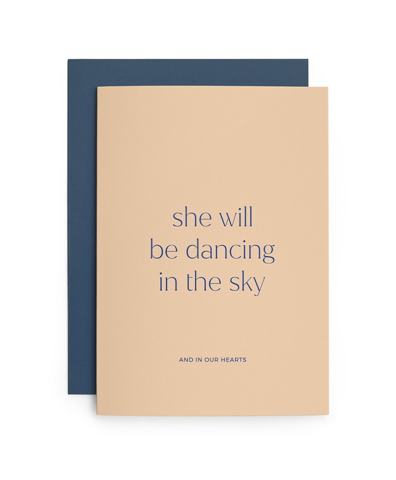 Hier sehen Sie: Klappkarte Abschied "Dancing In The Sky" von heartfelt paper & co