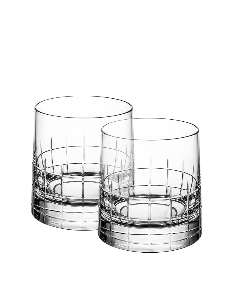 Hier abgebildet das Gläserset Double old fashioned aus der Graphik Kollektion von Christofle im RAUM concept store