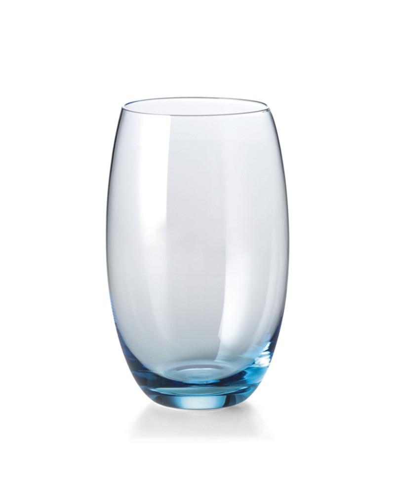 Hier abgebildet ist das Mundgeblasenes Trinkglas Solid Color 0,40L aqua von Dibbern – im Onlineshop RAUM concept store