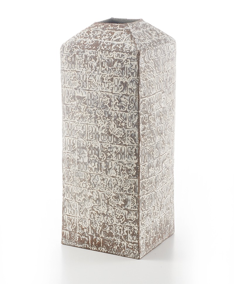 Handmade ceramic vase rectangular large 