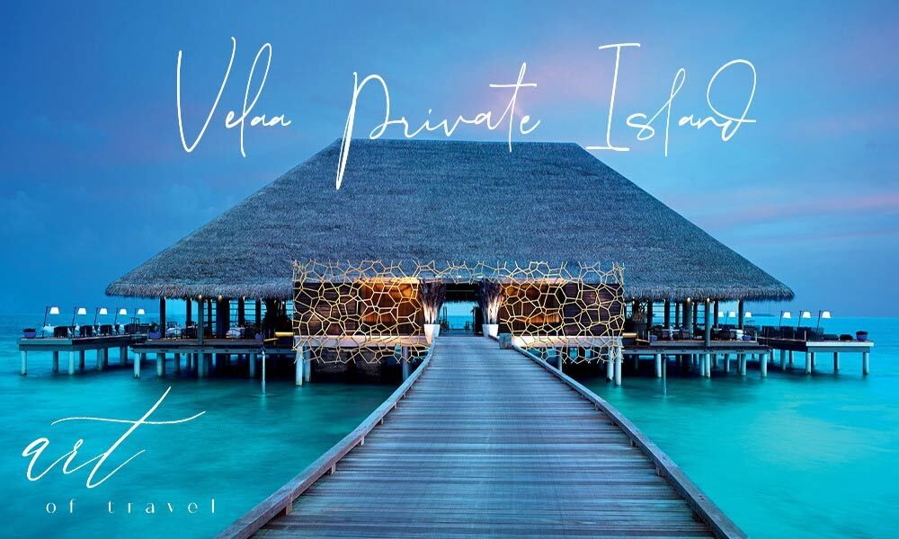 Hier sehen Sie ein Foto vom Velaa Private Island Resort auf den Malediven im RAUM concept store