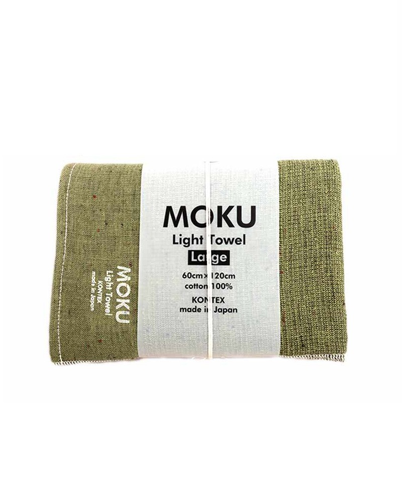 Hier abgebildet ist das Moku leichtes Baumwoll-Handtuch l in green von Kenkawai – im RAUM concept store