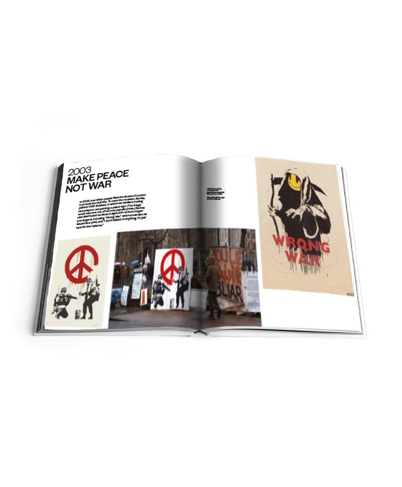Hier sehen Sie die Innenansicht des Bildband Banksy von Rizzoli New York – im Onlineshop RAUM concept store