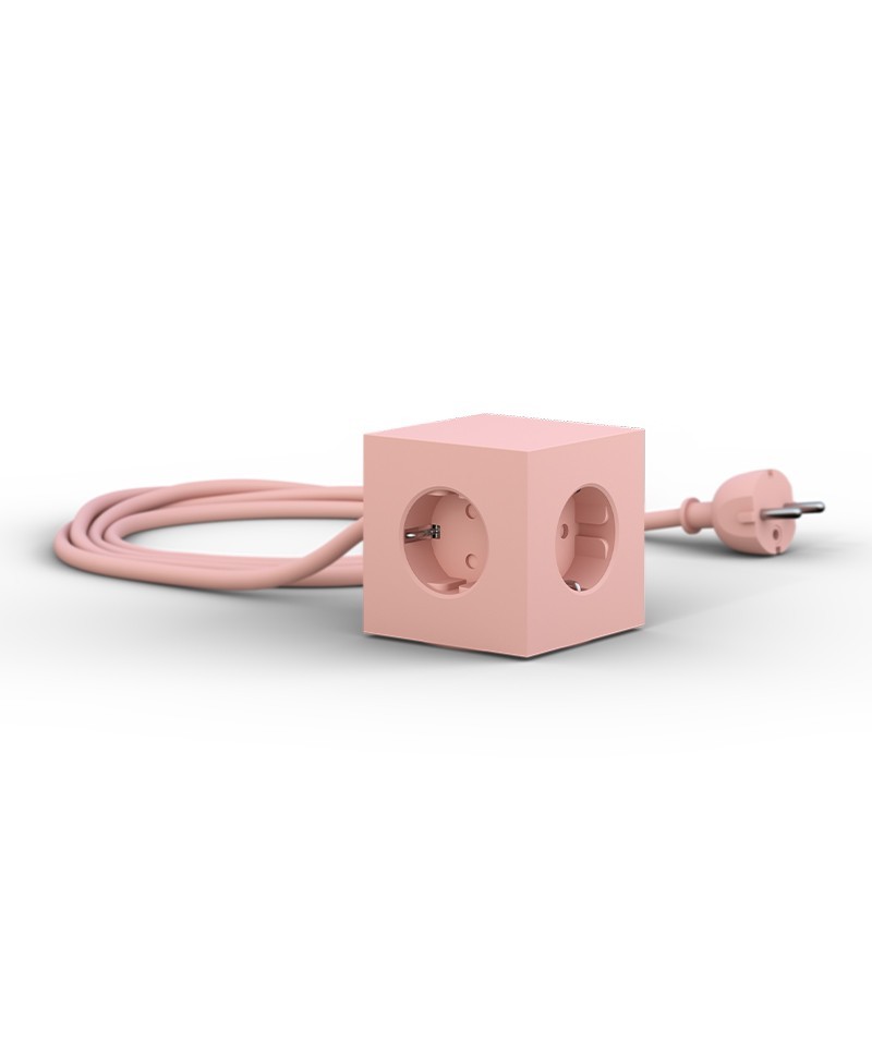 Hier abgebildet ist ein Praktischer Power Extender Square 1 von Avolt in Old Pink (limited Edition) – im Onlineshop RAUM concept store