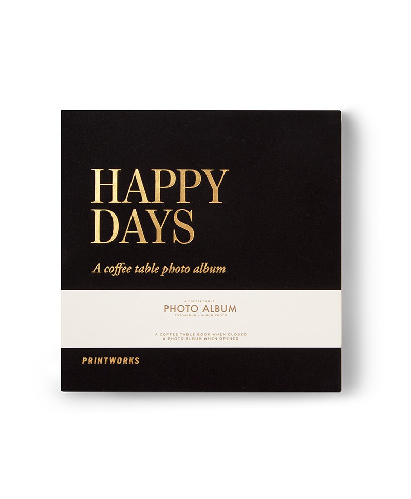 Produktbild des Fotoalbum Happy Days in schwarz von Printworks