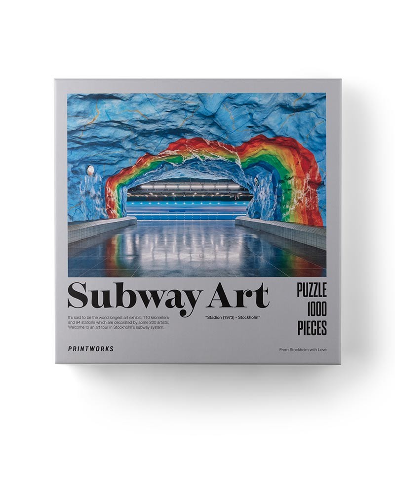 Hier sehen Sie ein Produktfoto vom Puzzle - Subway Art Rainbow von Printworks im RAUM concept store