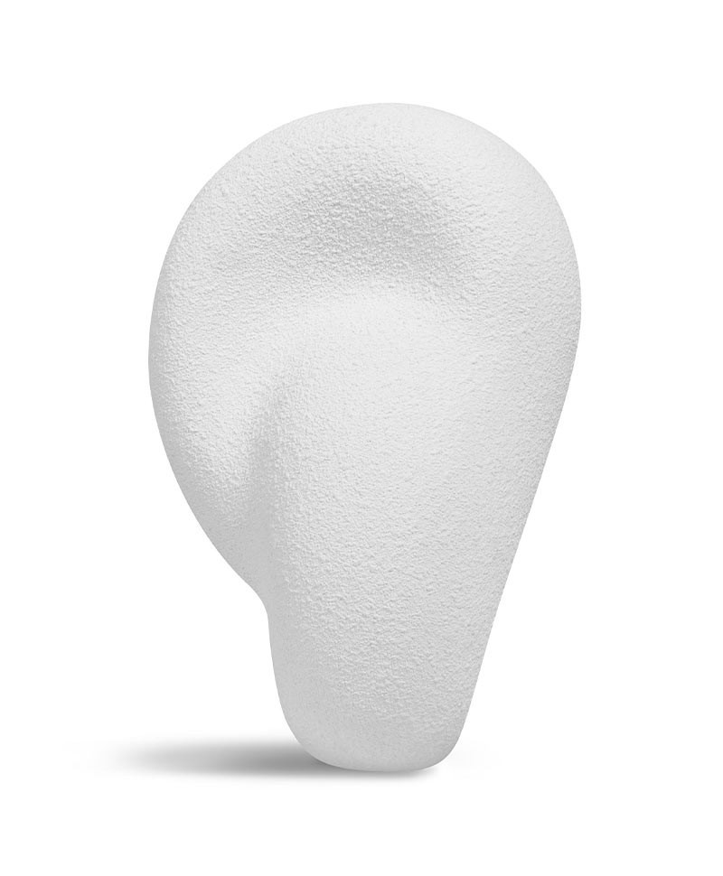 Dieses Produktbild zeigt den Acoustic Sculpture Speaker white von Transparent im RAUM concept store.