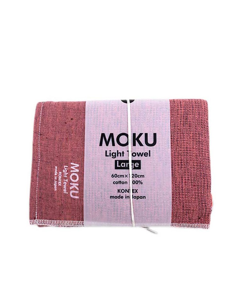 Hier abgebildet ist das Moku leichtes Baumwoll-Handtuch l in maroon von Kenkawai – im RAUM concept store