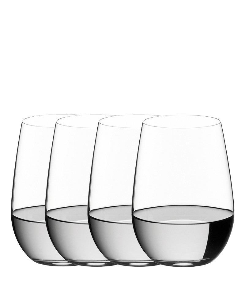 Hier abgebildet ein 4er Set des Weinglases der O-Serie von Riedel - RAUM concept store