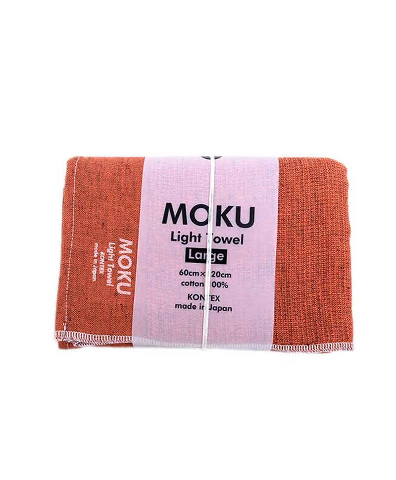 Hier abgebildet ist das Moku leichtes Baumwoll-Handtuch l in orange von Kenkawai – im RAUM concept store