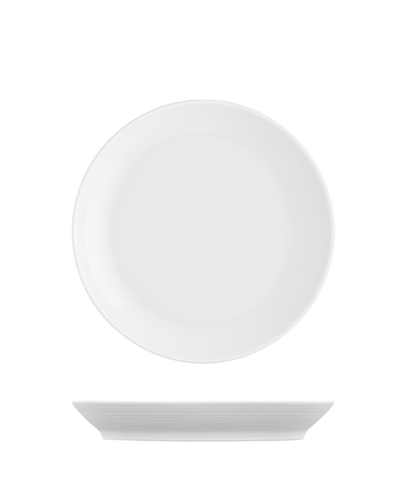 Hier sehen Sie ein Foto vom Frühstücksteller OMNIA in der Farbe weiß