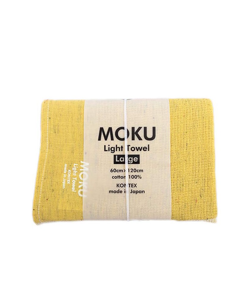 Hier abgebildet ist das Moku leichtes Baumwoll-Handtuch l in lemon von Kenkawai – im RAUM concept store