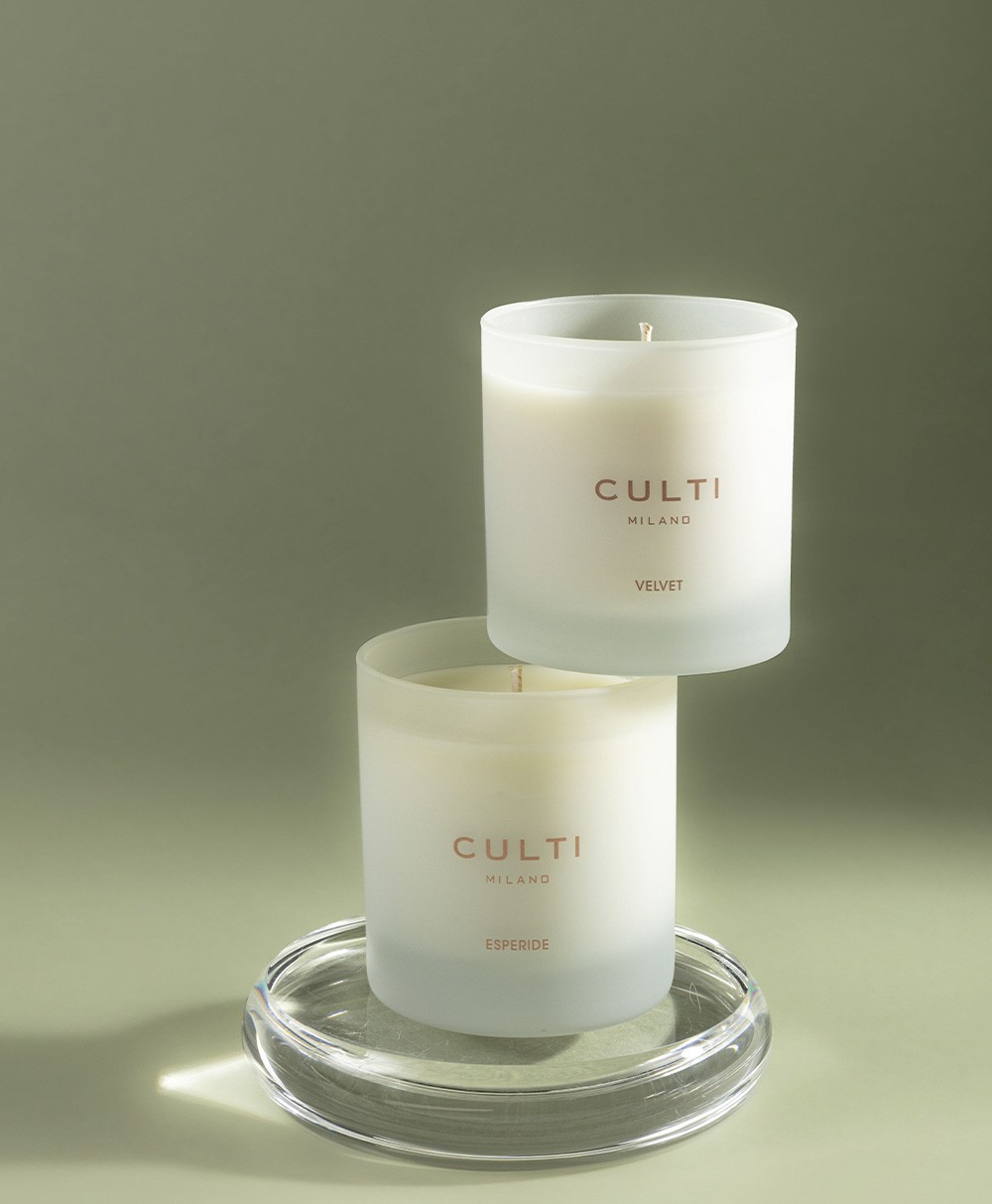 Moodbild verschiedener Kerzen von CULTI Milano - im Onlineshop RAUM concept store 