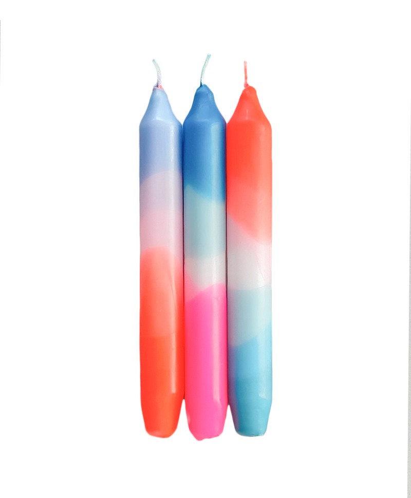 Hier sehen Sie: Dip Dye Neon Kerzen Set von Pink Stories