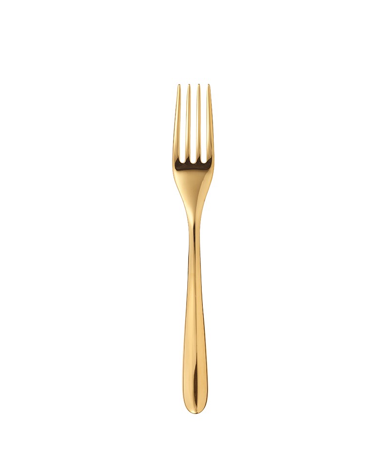 Hier abgebildet ist die L’Ame de Christofle Cutlery Dinner Fork in gold von Christofle – im Onlineshop RAUM concept store