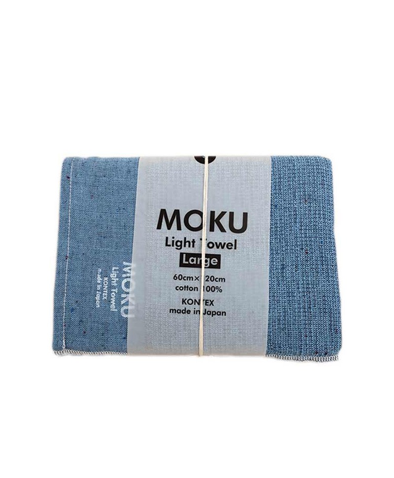 Hier abgebildet ist das Moku leichtes Baumwoll-Handtuch l in blue von Kenkawai – im RAUM concept store
