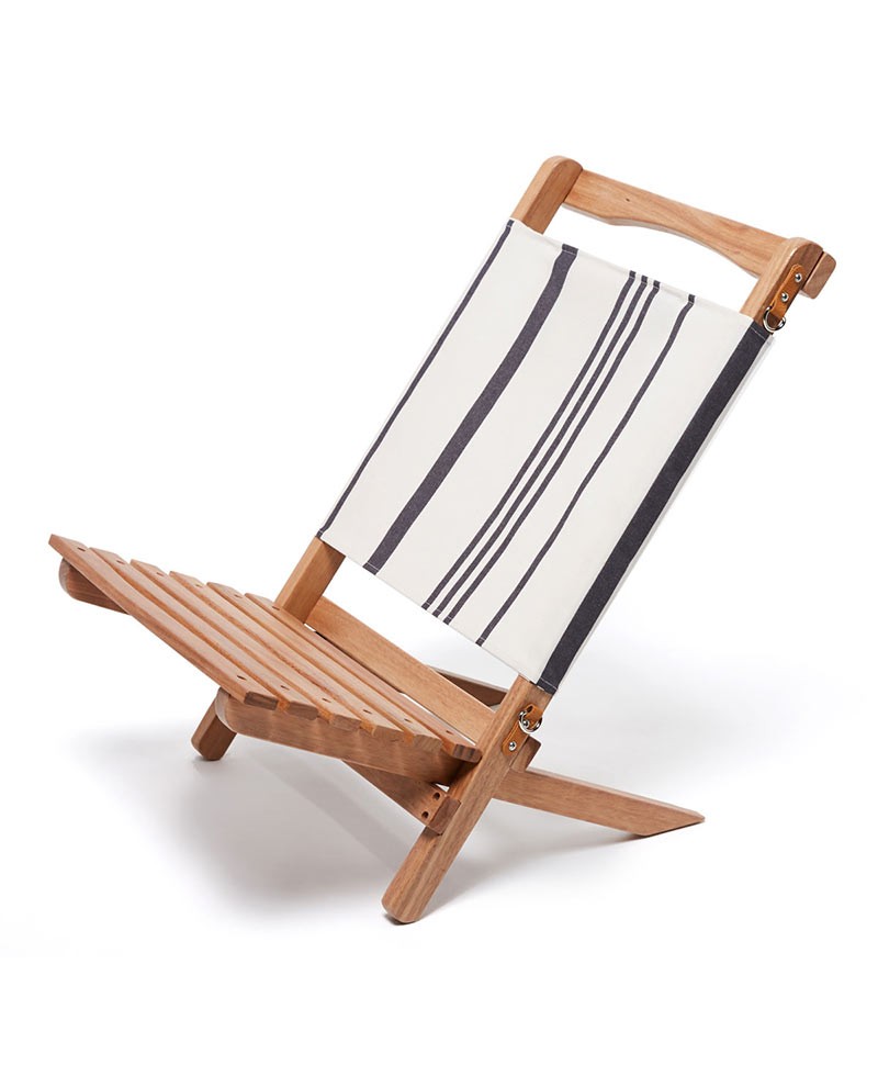 Hier abgebildet ist der The 2-Piece Chair in vintage black stripe von Business & Pleasure Co. – im RAUM concept store