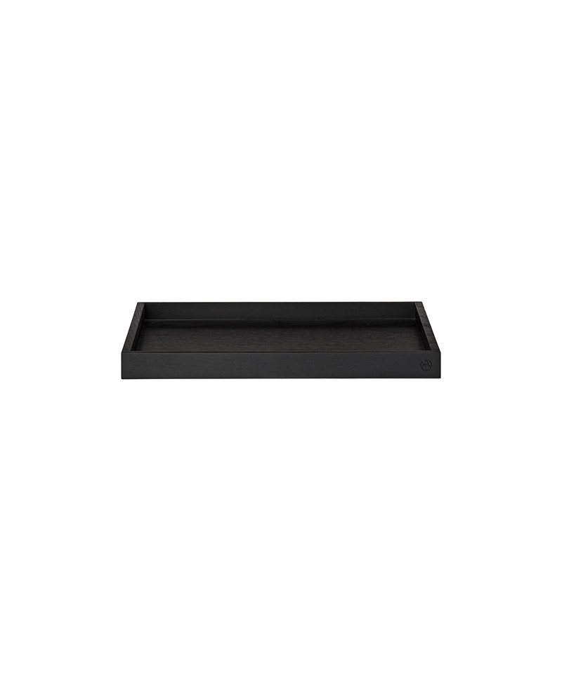 Hier abgebildet ist der UNITY Tablett aus Holz von AYTM in Schwarz – im Onlineshop RUAM concept store