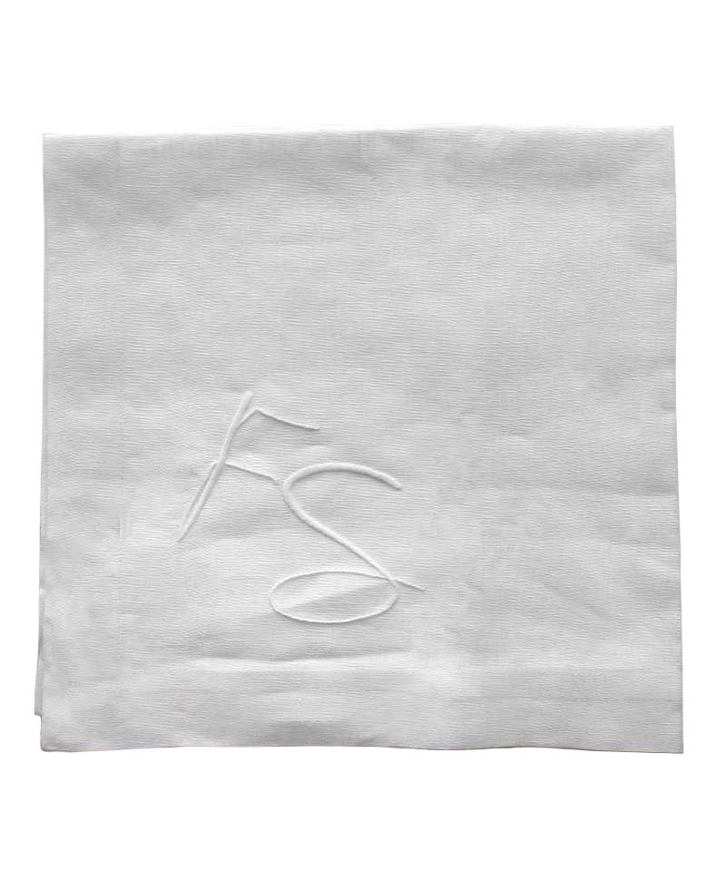 Personalised embroidered linen napkin