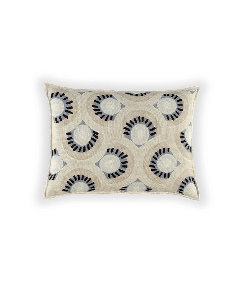 Printed linen pillow Victoria by Élitis - order online quick and easy