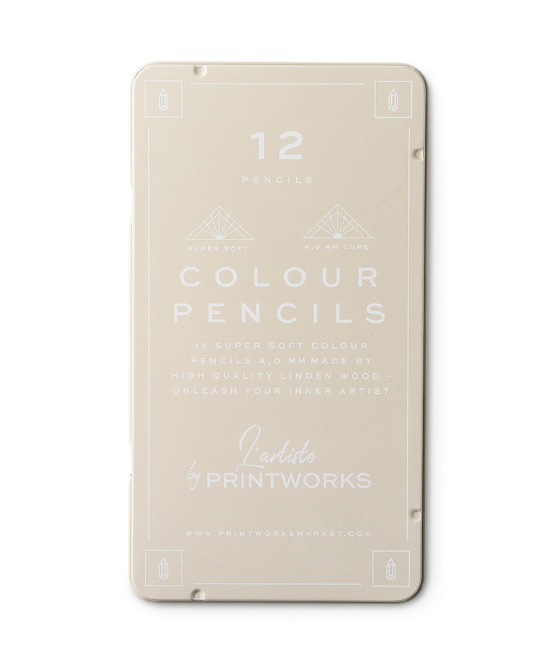 Hier sehen Sie ein Foto von: 12 Colour Pencils - Buntstift-Set von Printworks im RAUM concept store.