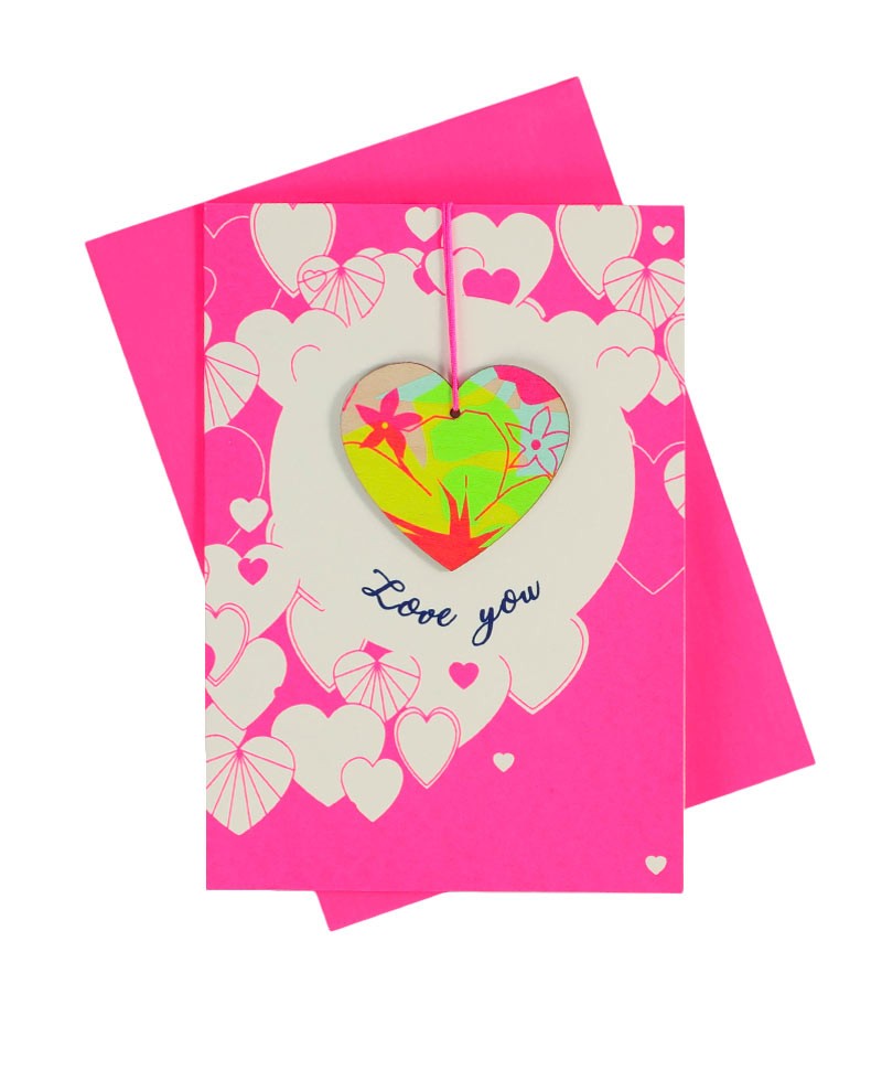 Hier sehen Sie: Handgefertigte Klappkarte "Love You" von Pink Stories