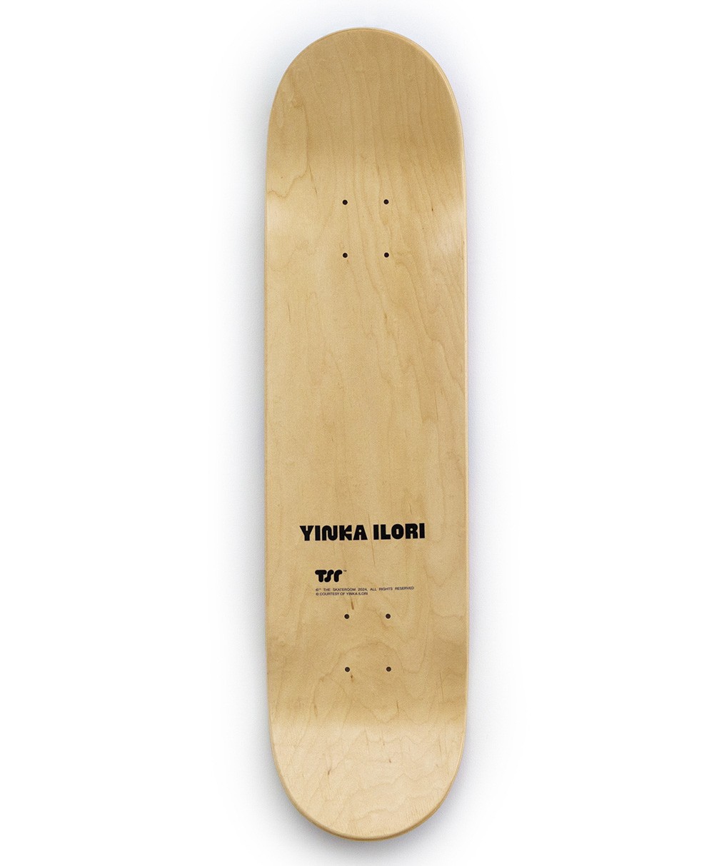 Dieses Produktbild zeigt das Skateboard Kunstobjekt x Yinka Ilori United we stand von The Skateroom im RAUM concept store.