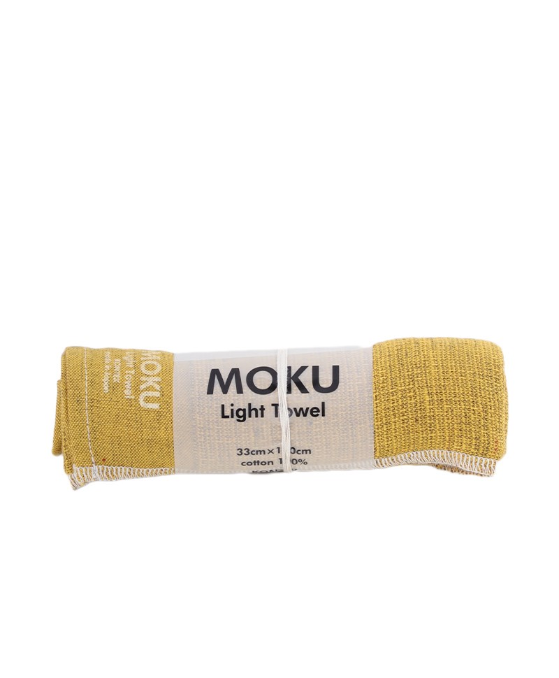 Hier abgebildet ist das Moku leichtes Baumwoll-Handtuch m in yellow von Kenkawai – im RAUM concept store