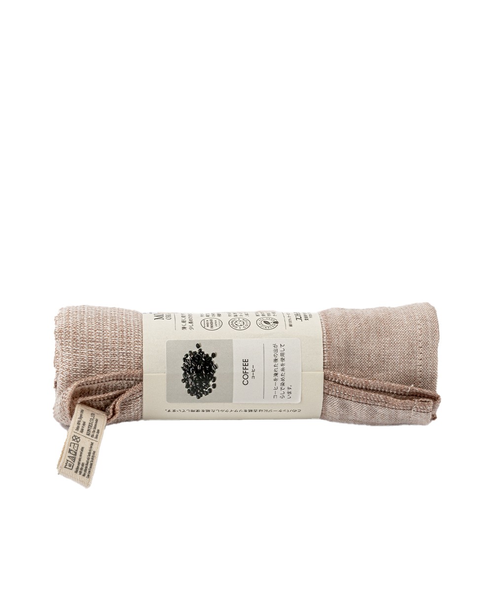 Hier abgebildet das Moku Organic Towel in Coffee von Kenkawai - RAUM concept store