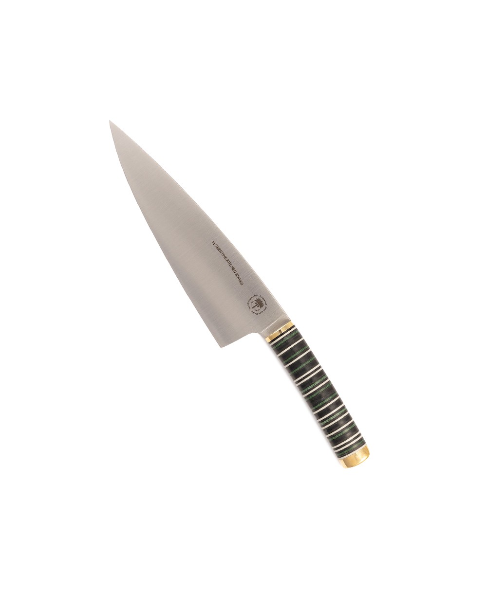 Produktbild des Florentine Chef Knife in grün von Florentine Kitchen Knives im RAUM concept store 