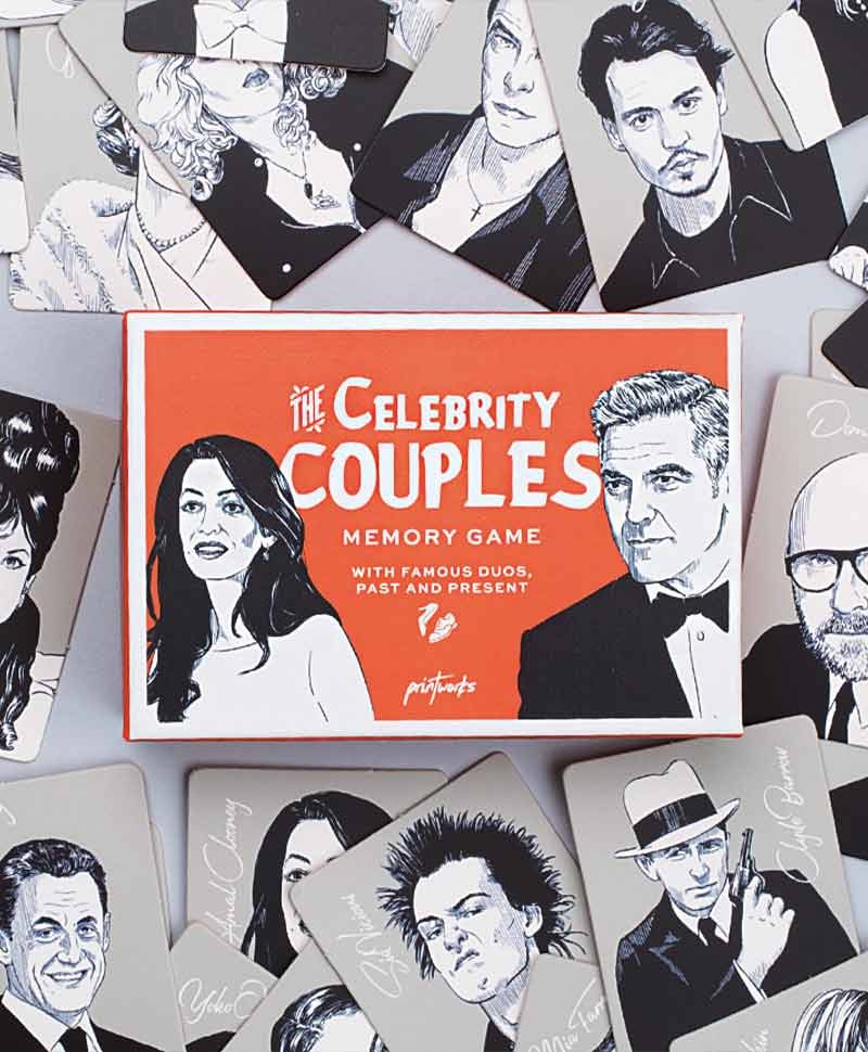 Hier sehen Sie: Memory - Celebrity Couples Game%byManufacturer%