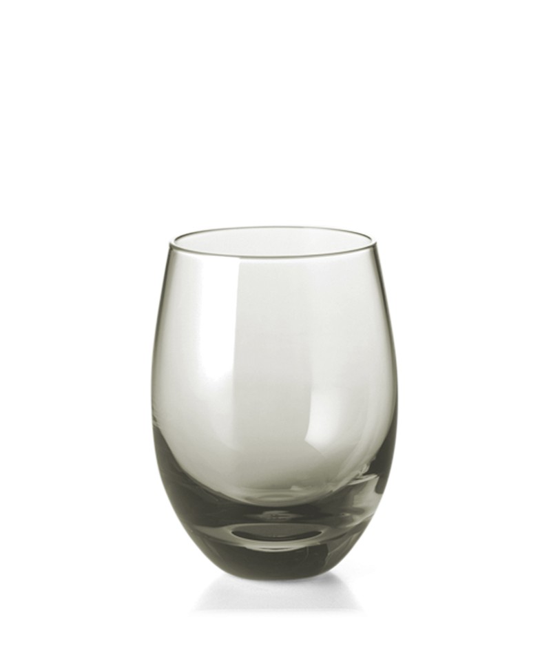 Hier abgebildet ist das Mundgeblasenes Trinkglas Solid Color 0,25L grau von Dibbern – im Onlineshop RAUM concept store