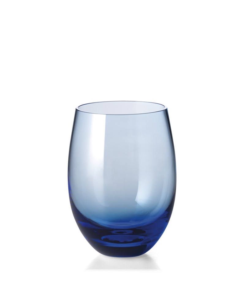 Hier abgebildet ist das Mundgeblasenes Trinkglas Solid Color 0,25L azurblau von Dibbern – im Onlineshop RAUM concept store
