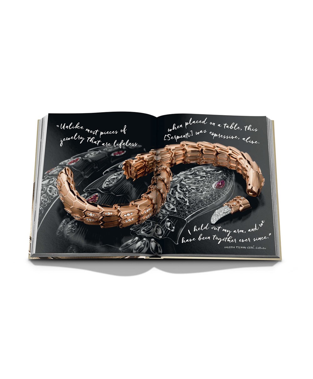 Aufgeschlagene Seite des Legend Books „Bulgari: Beyond Time“ von Assouline im RAUM concept store 