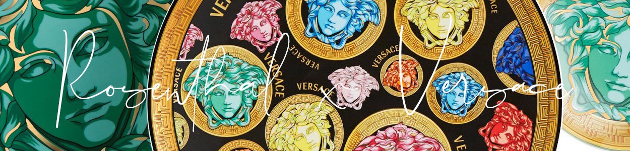 Hier sehen Sie einen Banner von der Brand Rosenthal x Versace - a Brand at RAUM concept store