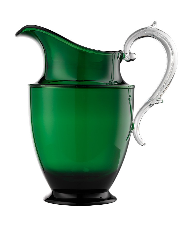 Hier sehen Sie ein Produktfoto vom Krug "Federica" aus Acryl von Marioluca Giusti in der Farbe verde