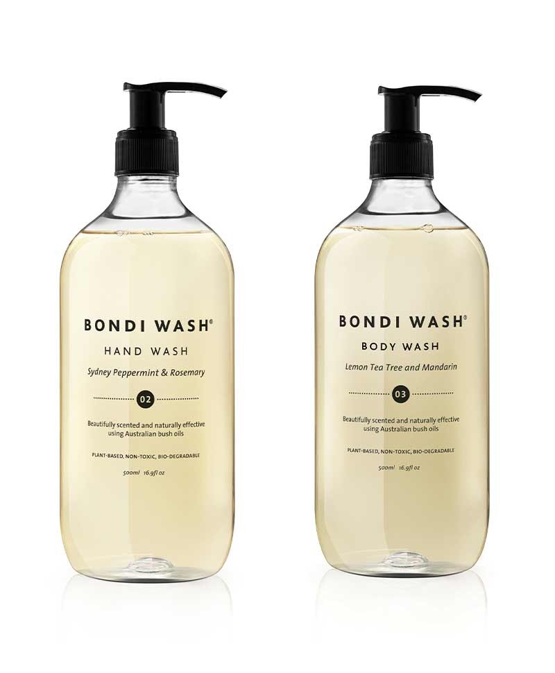 Hier abgebildet ist das Bathroom Duo Sydney Peppermint & Rosemary von Bondi Wash – im Onlineshop RUAM concept store