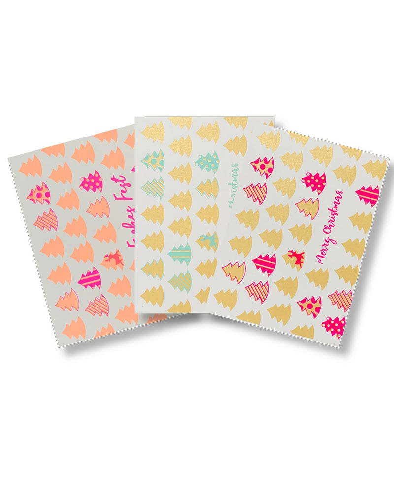 Hier sehen Sie: Handgefertigte Klappkarten "Tannenallee Mix" von Pink Stories