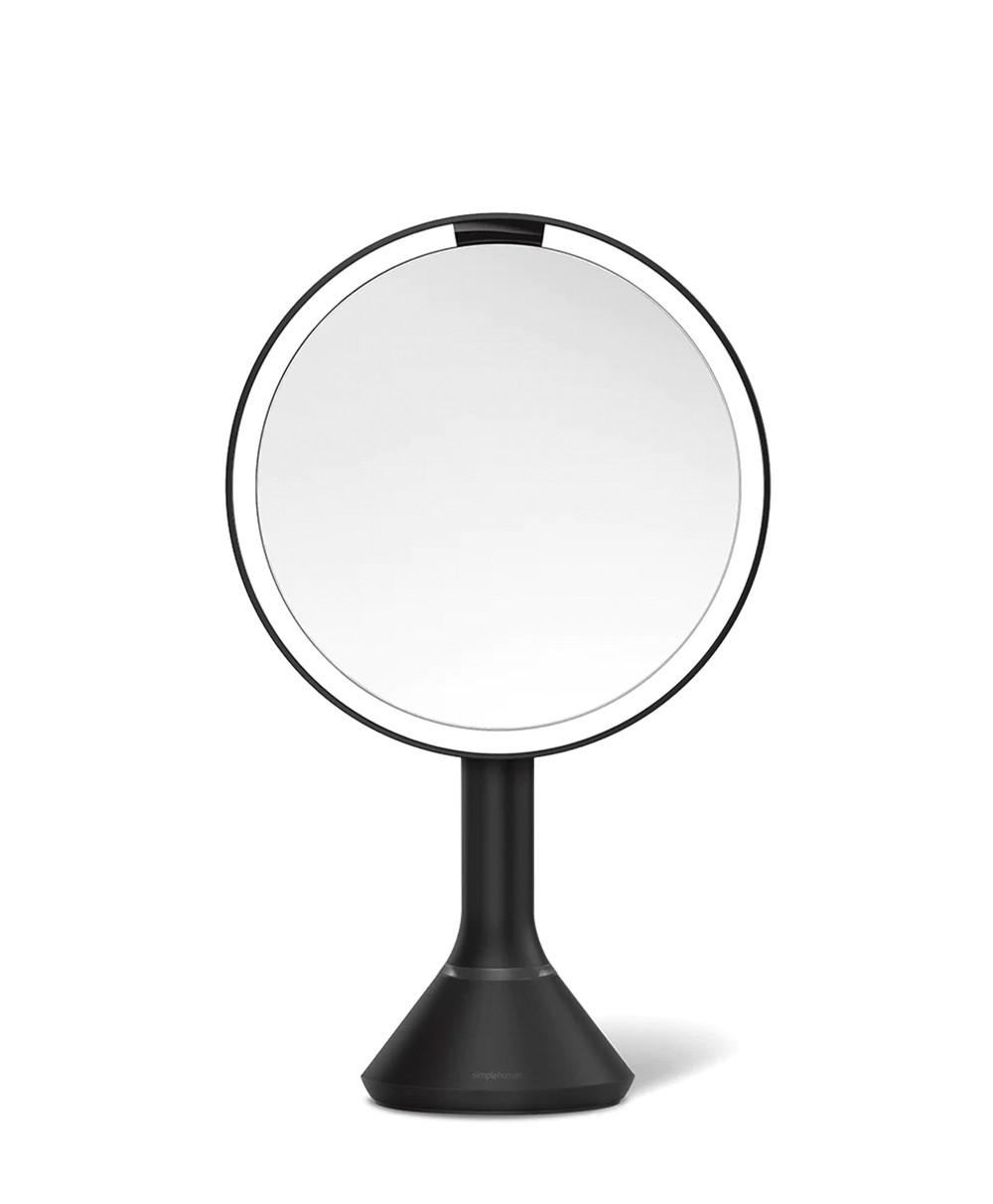 Hier abgebildet ein Produktbild eines Kosmetikspiegels von simplehuman in mattschwarz