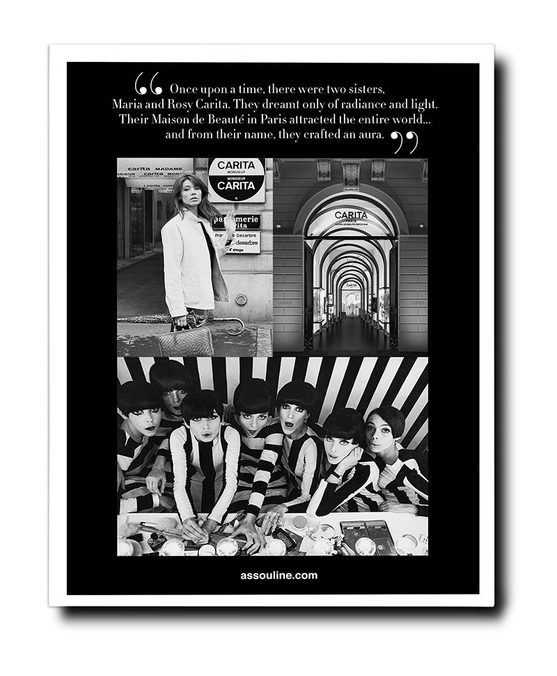 Hier abgebildet ist die Rückseite des Bildbandes Carita: 11 FBG Saint Honore Paris von Assouline – im Onlineshop RAUM concept store