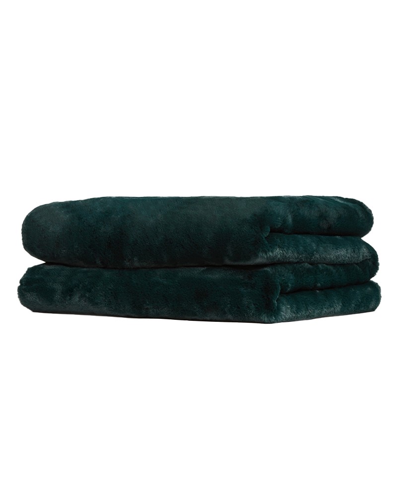 Das Produktfoto zeigt die Decke Jumbo Brady von der Marke Apparis in der Farbe emerald green – im Onlineshop RAUM concept store