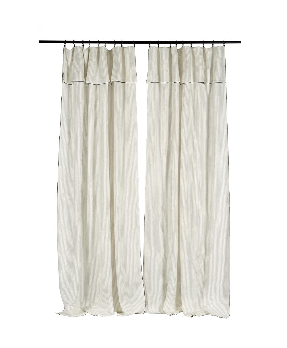 Hier sehen Sie: Leinen Vorhang oder Tischtuch Madeleine von Élitis