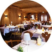Restaurantbereich des Gasthauses Chizzo