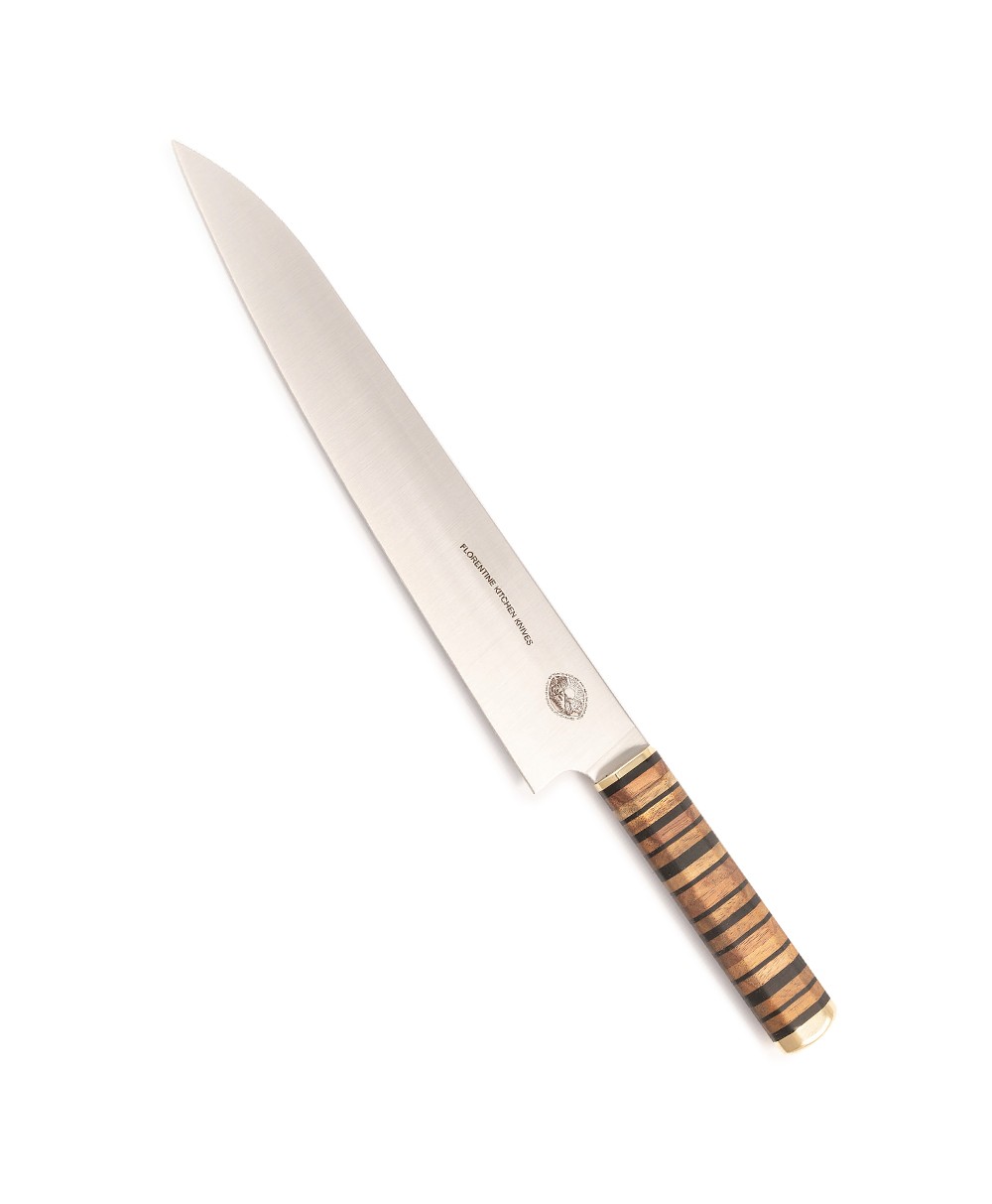 Produktbild des Kedma Sujihiki Schneidemesser in wood & black von Florentine Kitchen Knives im RAUM concept store 