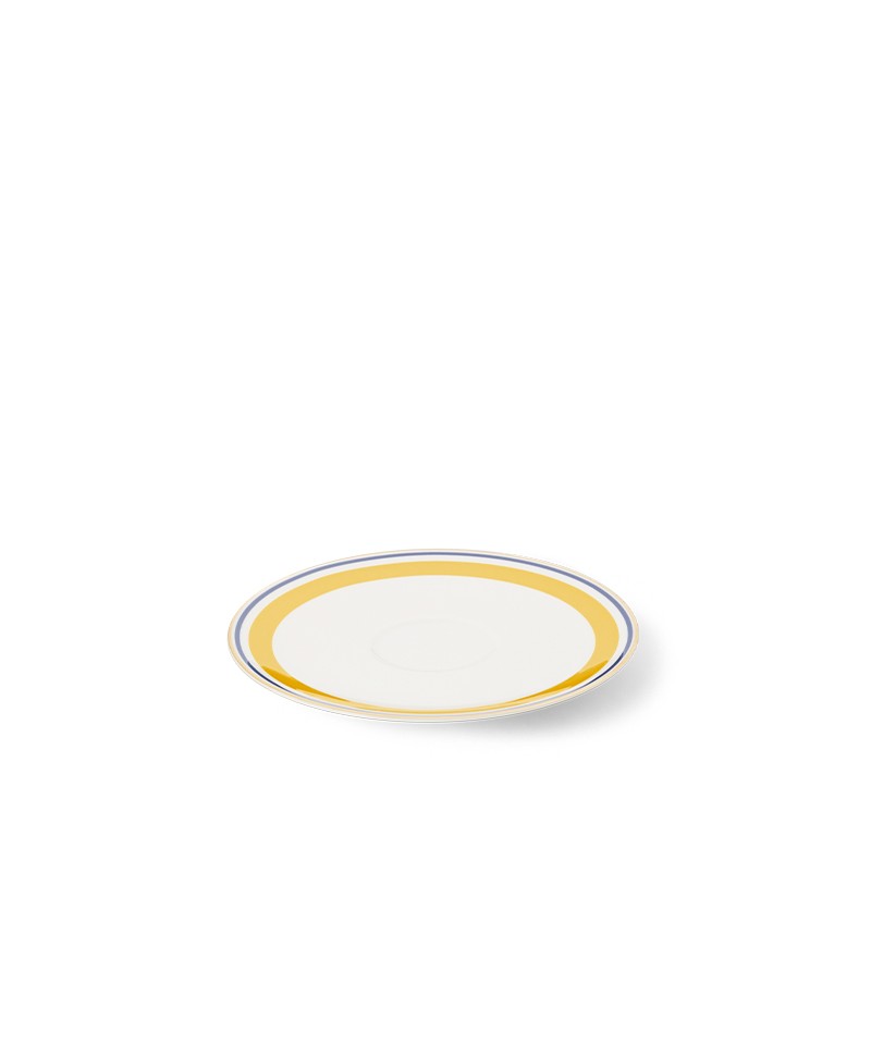 Hier abgebildet ist die Capri Untertasse Espresso gelb von Dibbern – im Onlineshop RAUM concept store
